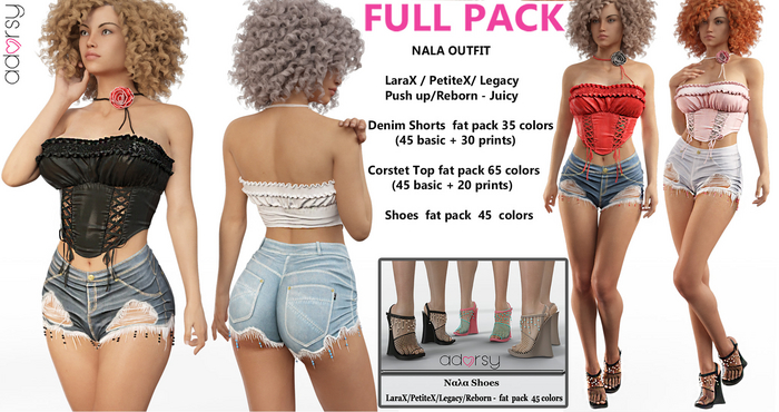 adorsy - Nala SET BUY ALL PACK - LaraX/PetiteX/Legacy/Reborn