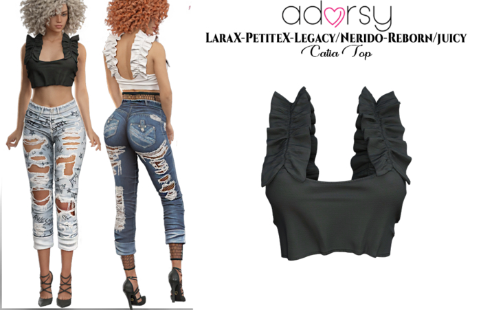 adorsy - Catia Top Black - LaraX/Legacy-Nerido/PetiteX/Reborn-Juicy