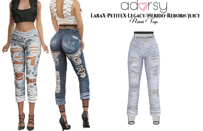 adorsy - Catia Denim Pants Faded - LaraX/PetiteX/Legacy/Reborn