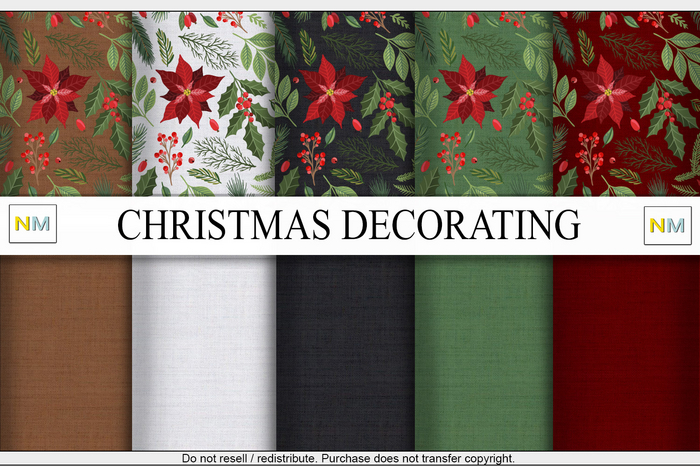 Christmas Decorating Seamless Textures