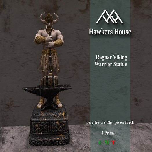 *HH* Ragnar Viking Warrior Statue