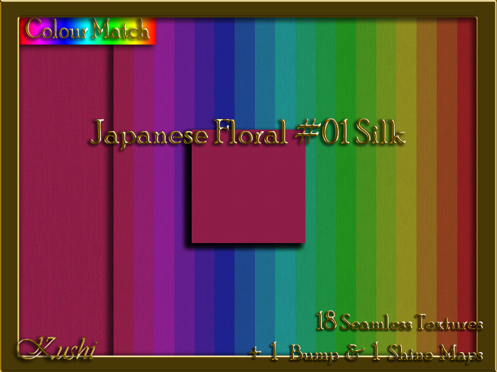 Japanese Floral #01 Silk Solids Seamless Texture Pack