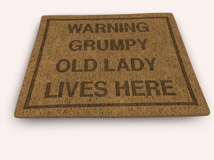 [Bad Unicorn] Grumpy Welcome Mat - Lady