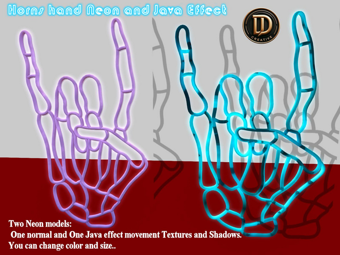 ☾ⅅⅅ☽ SkullHand Neon and Java Effect