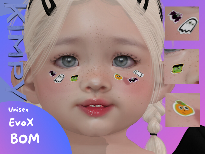 Kimpy Second Life Marketplace - KIMPY - Spooky Stickers - EvoX - BOM