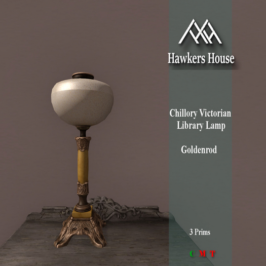 *HH* Chillory Victorian Library Lamp Goldenrod