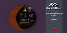 *HH* Bewitched Wooden Shelf Moon