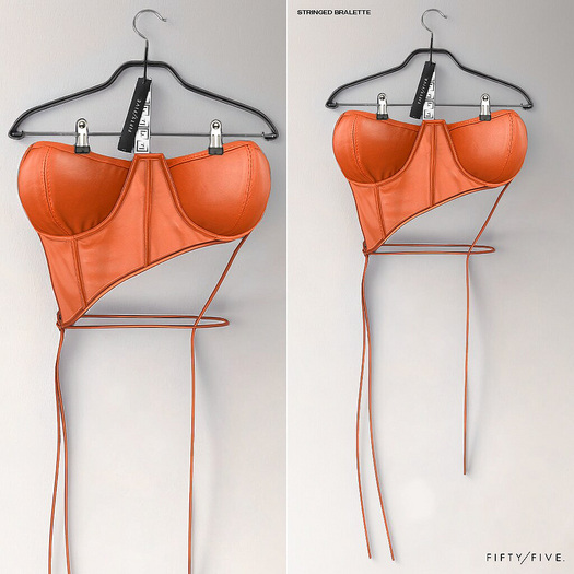 FIFTY/FIVE. "GLU" Stringed Bralette - Mango