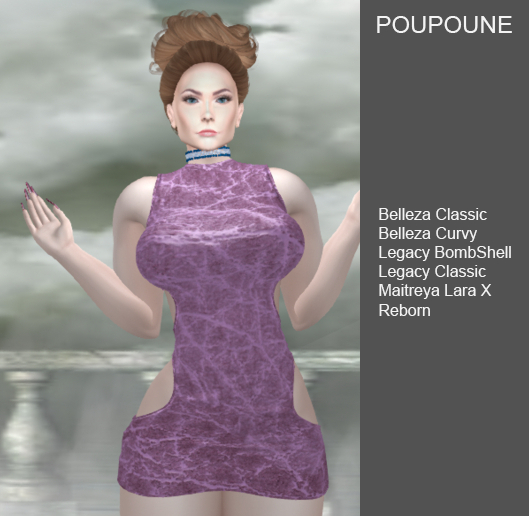 POUPOUNE Pink Leather Dress 