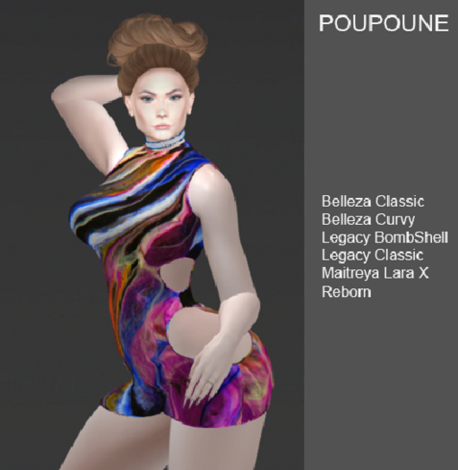 POUPOUNE Abstract Fashion Dress 1