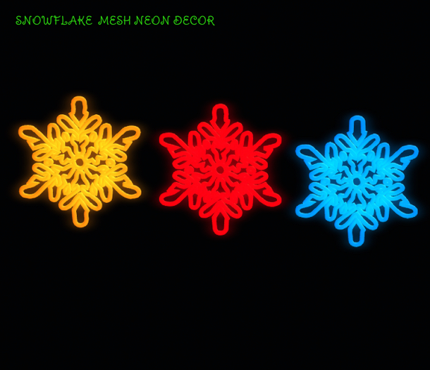 SNOWFLAKE MESH NEON DECOR..