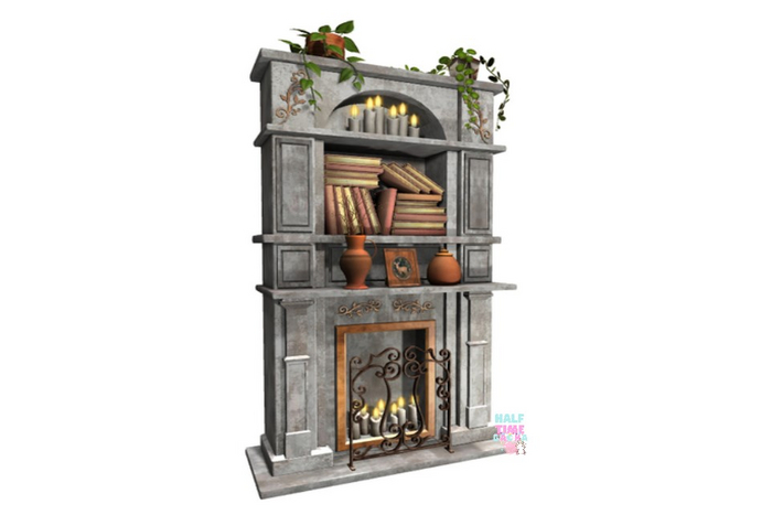 6. Myrrine. Elodie set fireplace RARE