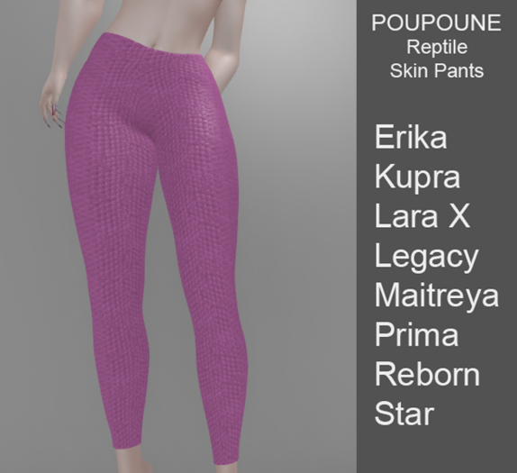 POUPOUNE Reptile Skin Pink Pants