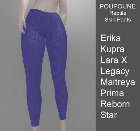 POUPOUNE Reptile Skin Violet Pants
