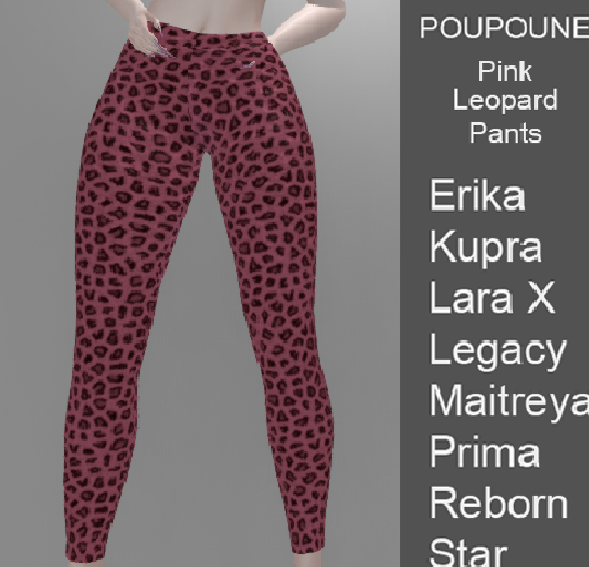 POUPOUNE Pink Leopard Pants