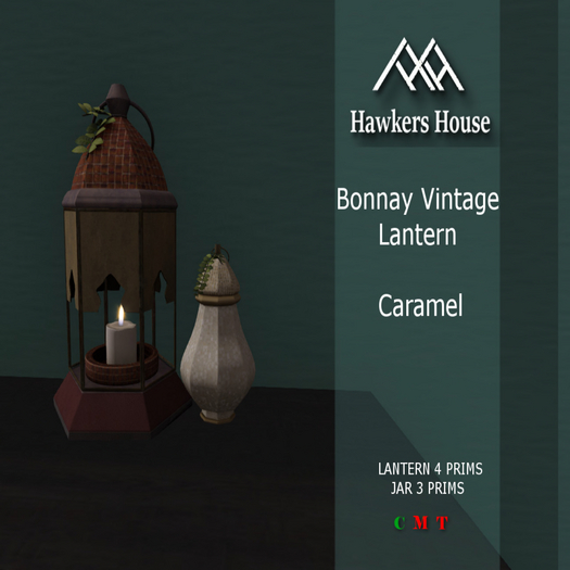 *HH* Bonnay Vintage Lantern Caramel