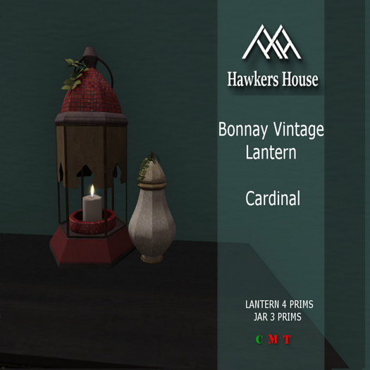 *HH* Bonnay Vintage Lantern Cardinal