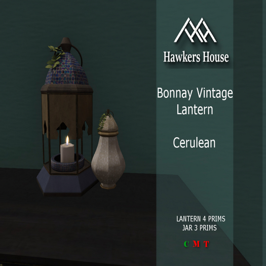 *HH* Bonnay Vintage Lantern Cerulean