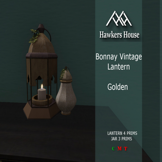 *HH* Bonnay Vintage Lantern Golden