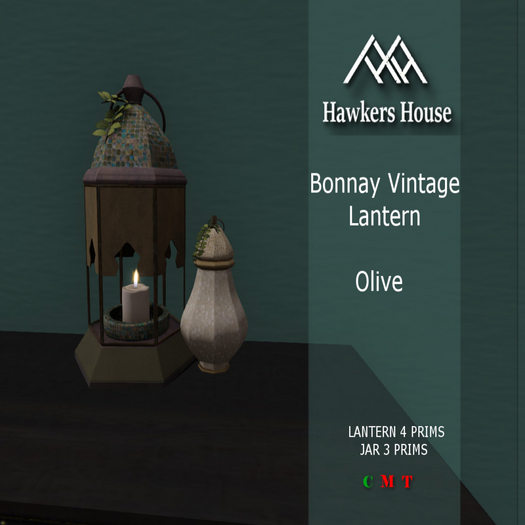 *HH* Bonnay Vintage Lantern Olive
