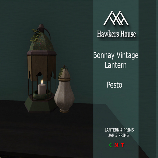 *HH* Bonnay Vintage Lantern Pesto