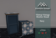 *HH* Tiletop Vintage Shutter Stand Navy