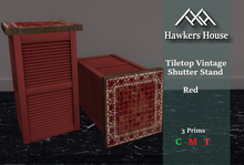 *HH* Tiletop Vintage Shutter Stand Red