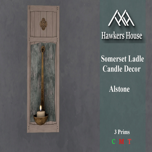 *HH* Somerset Ladle Candle Decor Alstone
