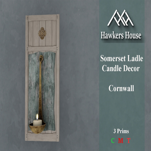 *HH* Somerset Ladle Candle Decor Cornwall