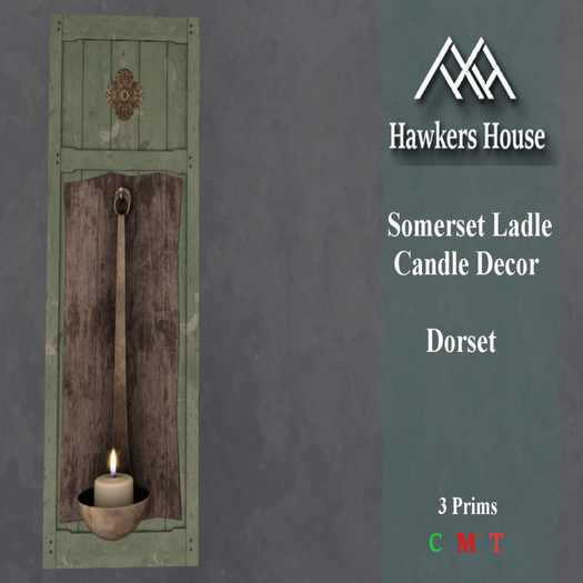 *HH* Somerset Ladle Candle Decor Dorset