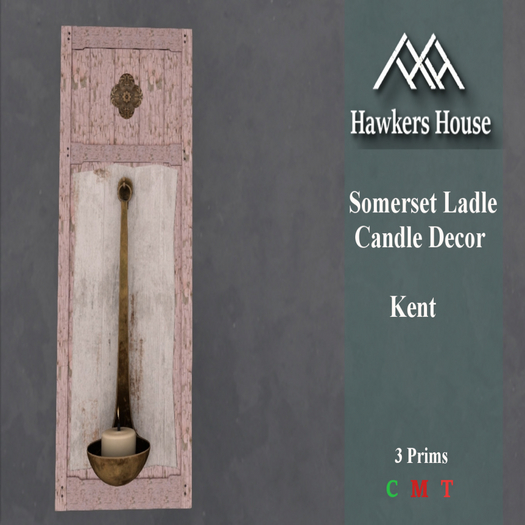 *HH* Somerset Ladle Candle Decor Kent