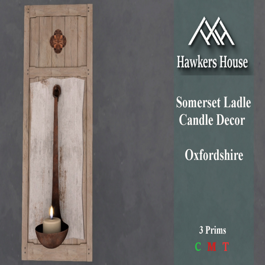 *HH* Somerset Ladle Candle Decor Oxfordshire