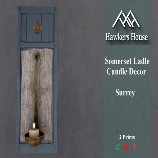 *HH* Somerset Ladle Candle Decor Surrey