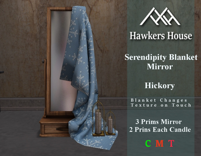 *HH* Serendipity Blanket Mirror Hickery