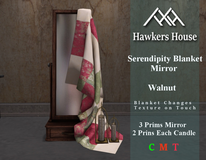 *HH* Serendipity Blanket Mirror Walnut