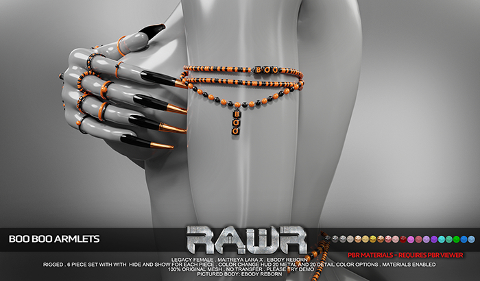 RAWR! Boo Boo Armlets DEMO (add me)