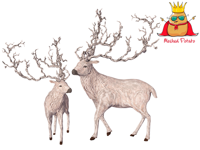 Meshed Potato - Fantasy Winter Deer Full Perm Mesh (add)
