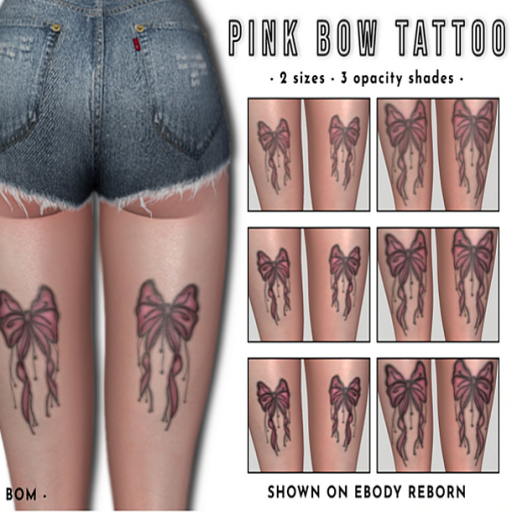 [AriBuns] Pink Bow - Tattoo [BOM]