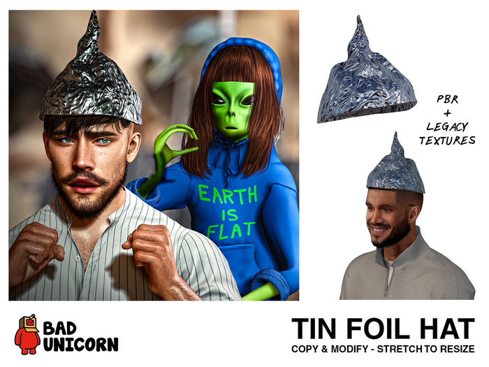 Tin Foil Hat (PBR + legacy textures)