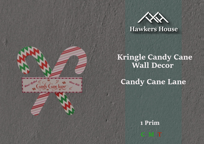 *HH* Kringle Candy Cane Wall Decor Candy Cane Lane