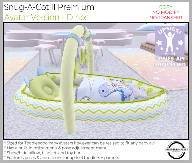 ! Whippersnappers ! - Snug-a-Cot II Dino 