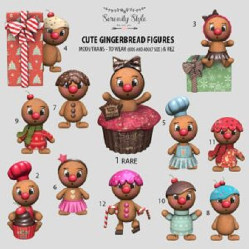 Serenity Style- Cute Gingerbread Figure - Full Set