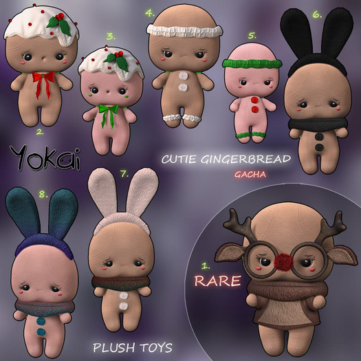 YOKAI - Cutie Gingerbread GACHA - Full Set
