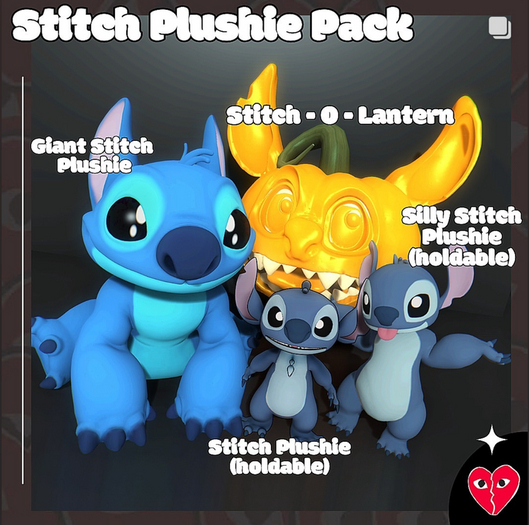 stitch plushie pack
