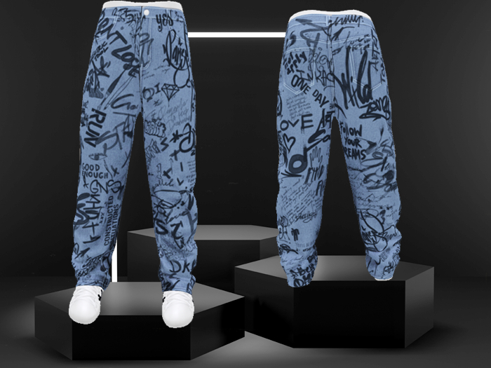 [Bappe]Graffiti Denim + Shoes[Gianni,Legacy,Jake]