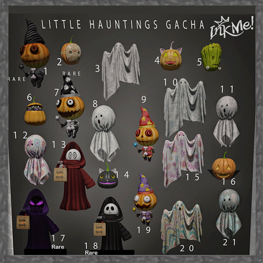 ::InkMe:: LITTLE HAUNTINGS GACHA - FULL SET