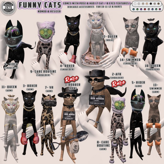[Since1975] Funny Cats. Complete Set + Rares