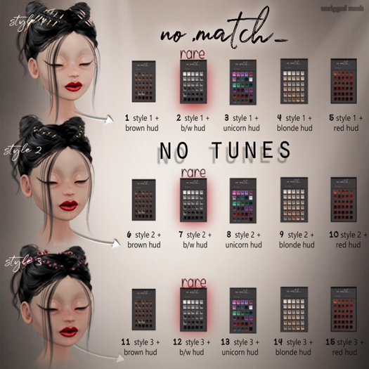 no match  NO TUNES - Complete Set