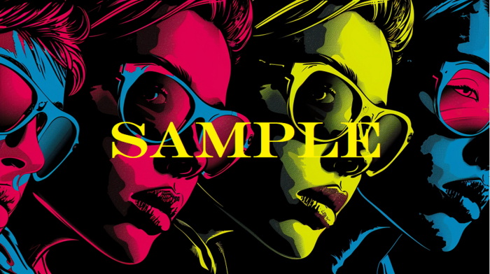Abstract Art Girls with Glasses Thick Panel