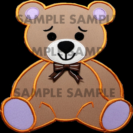 free bear applique 2